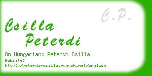 csilla peterdi business card